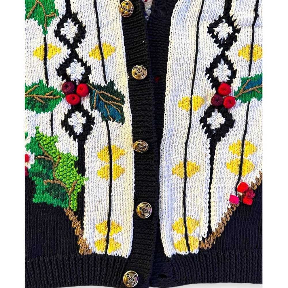 Vintage Berek Marta D Cardigan Vest Hand Knit 92 … - image 4