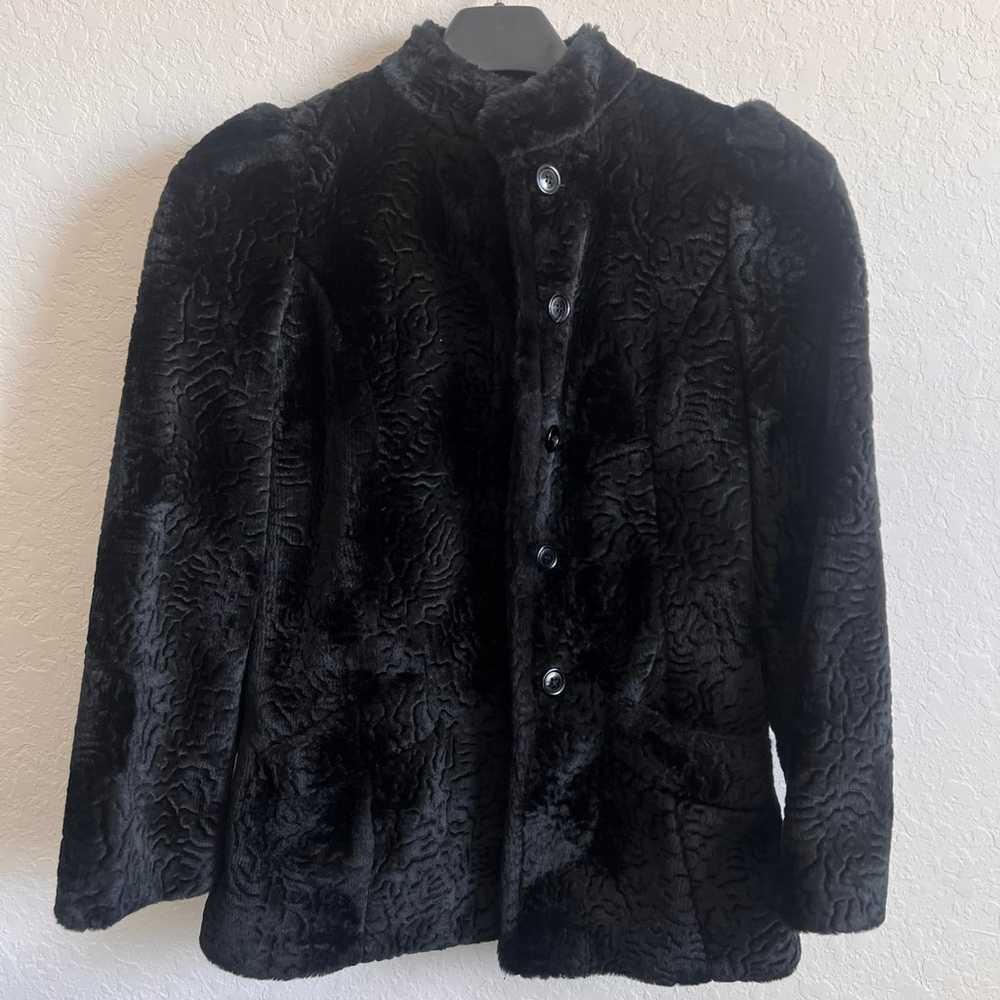 Vintage Faux Fur Coat Detailed ILGWU Union Made B… - image 1