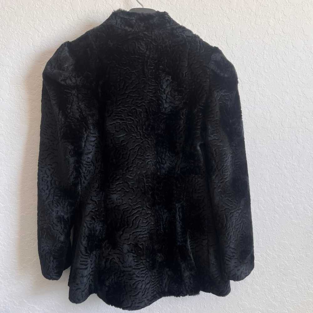 Vintage Faux Fur Coat Detailed ILGWU Union Made B… - image 2
