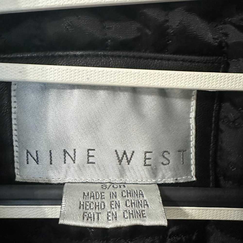 Nine West Women’s Black Y2K Grunge Leather Jacket… - image 2