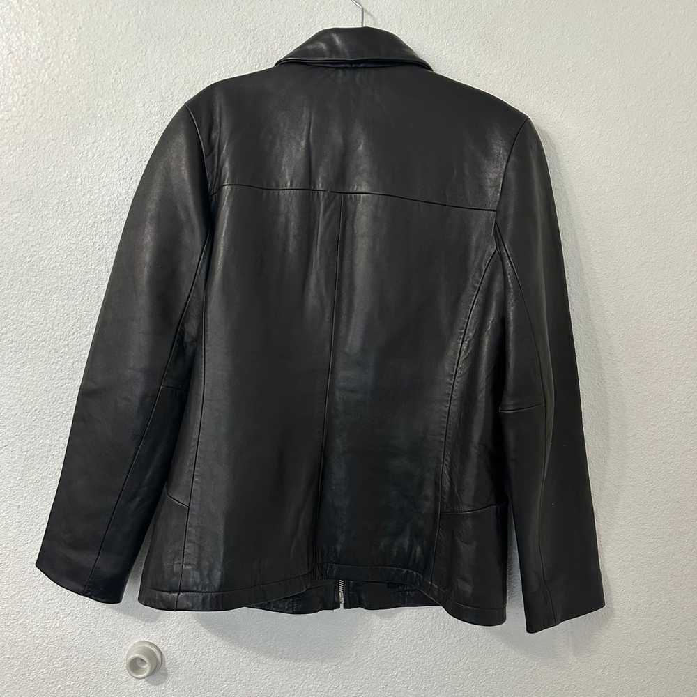 Nine West Women’s Black Y2K Grunge Leather Jacket… - image 3
