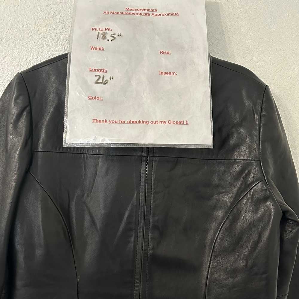 Nine West Women’s Black Y2K Grunge Leather Jacket… - image 5
