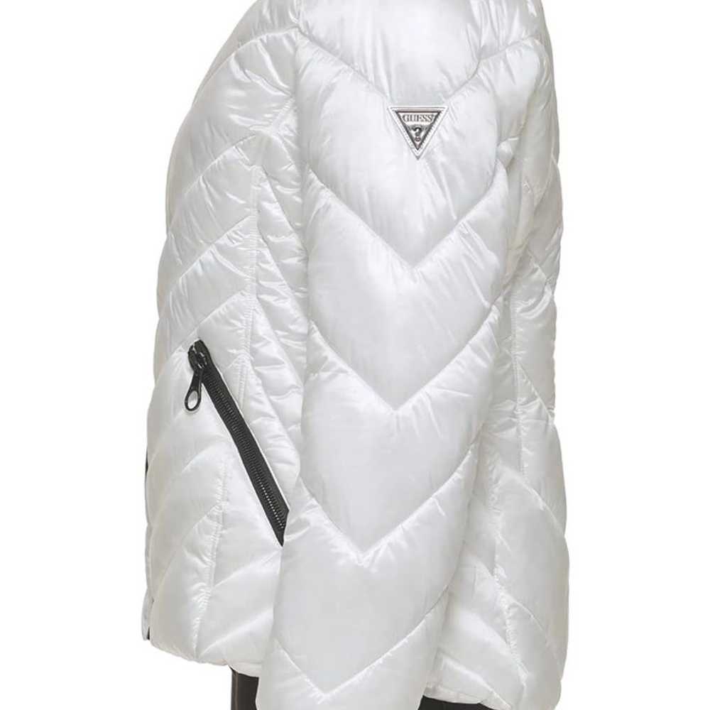 Guess Pearl White and Black Mesium Jacket - image 5