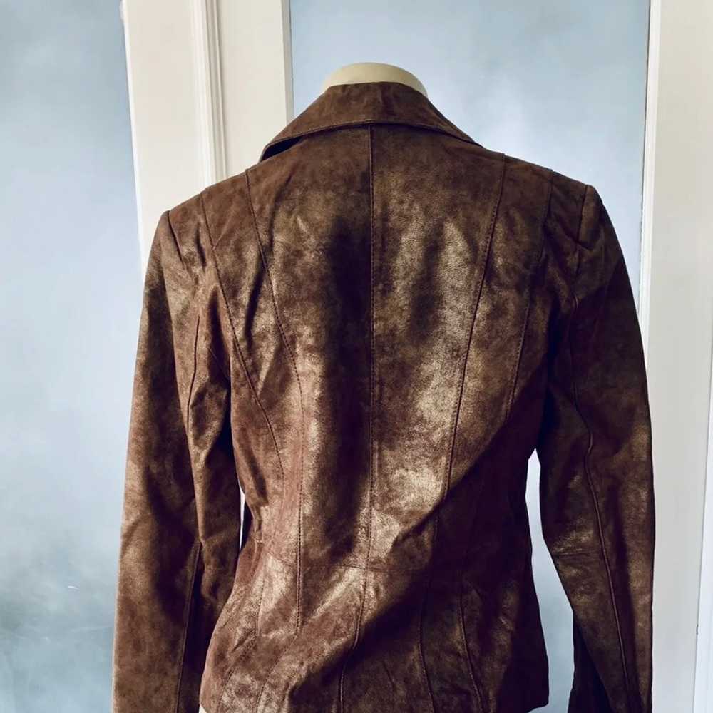 Bernardo Genuine Leather Jacket Unique Metallic B… - image 4