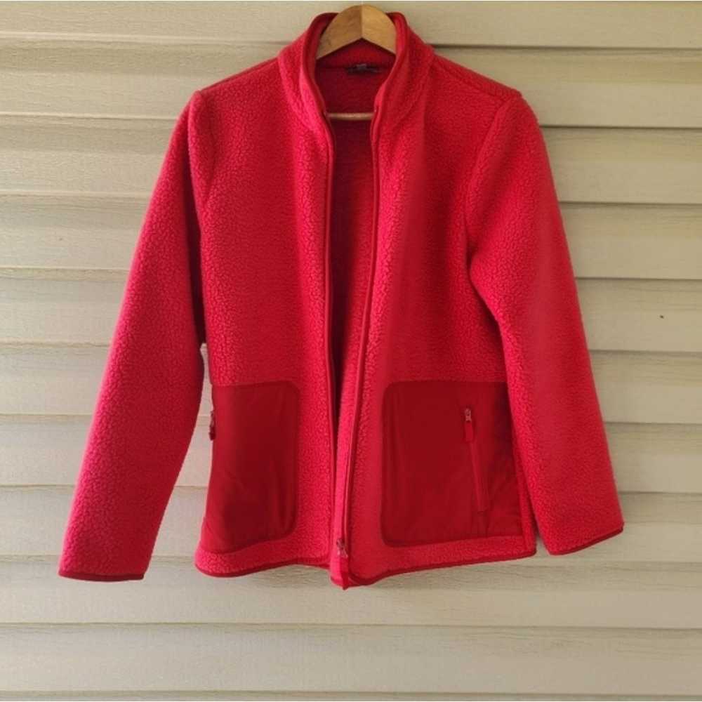 Talbots red sherpa jacket size M - image 10