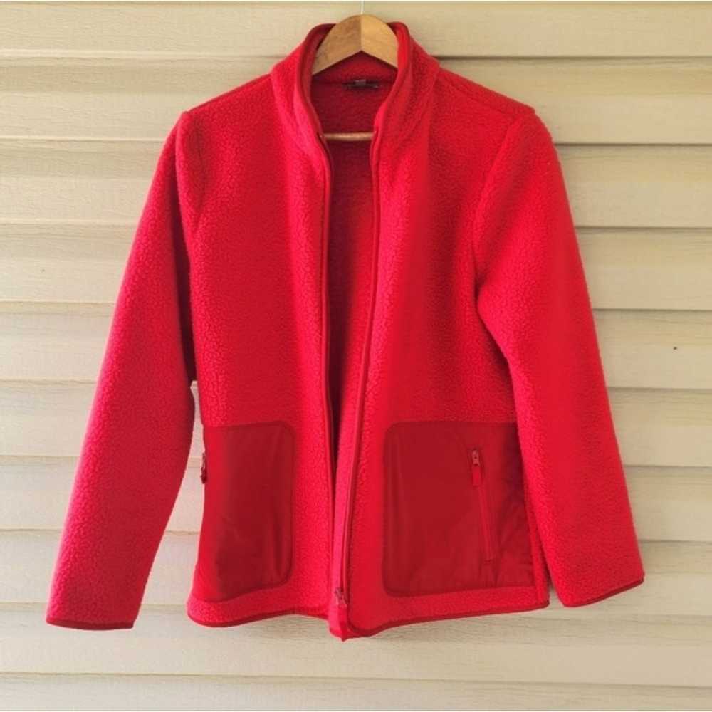 Talbots red sherpa jacket size M - image 2