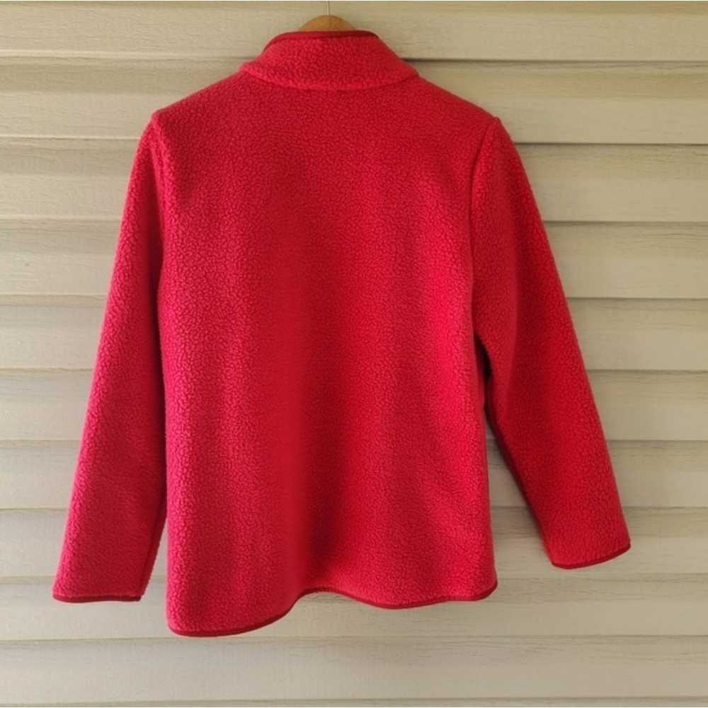 Talbots red sherpa jacket size M - image 9
