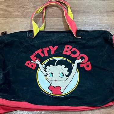 Vintage 1994 Betty Boop Red and Black Duffle Bag - image 1