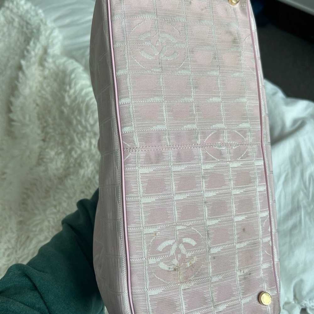 Authentic Vintage Chanel Pink Travel Ligne Tote - image 12