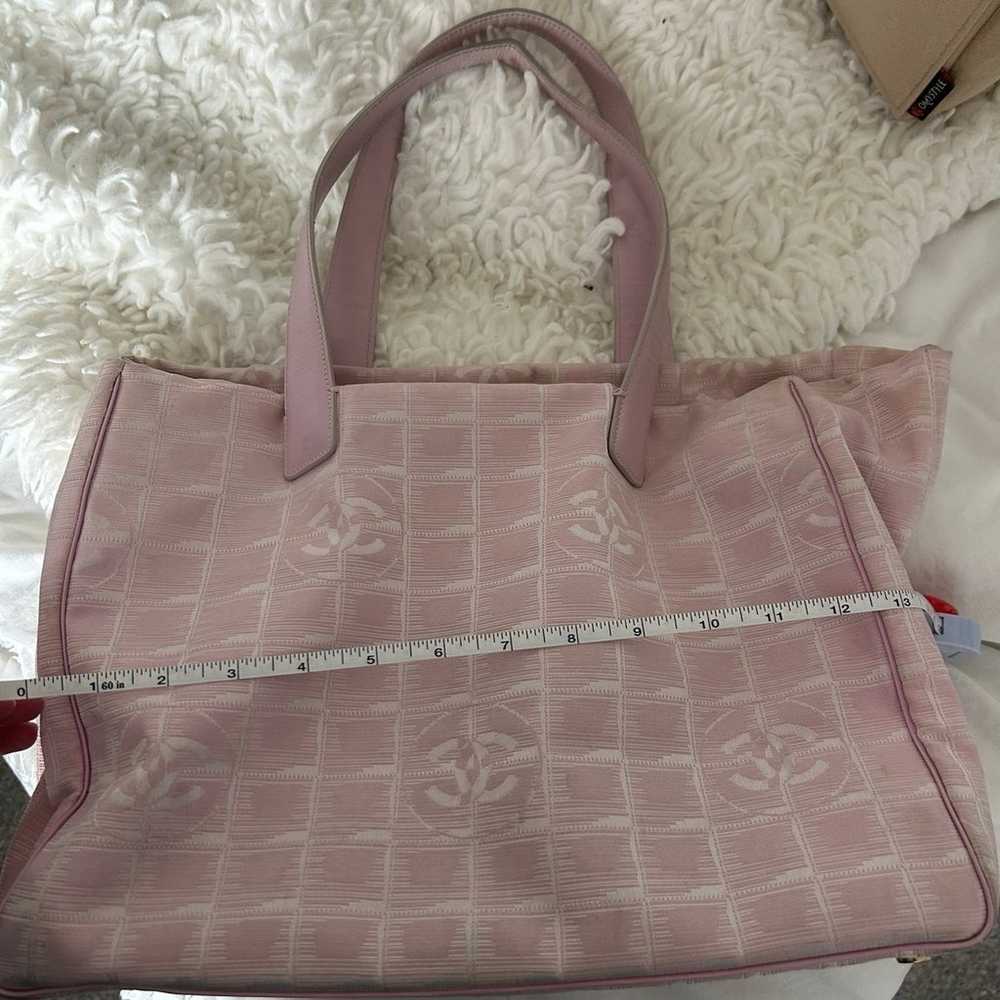 Authentic Vintage Chanel Pink Travel Ligne Tote - image 5