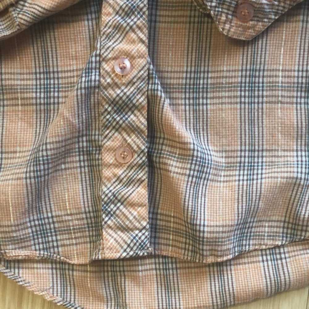 Vintage Plaid ‘70s Western Button-down Shirt - image 4