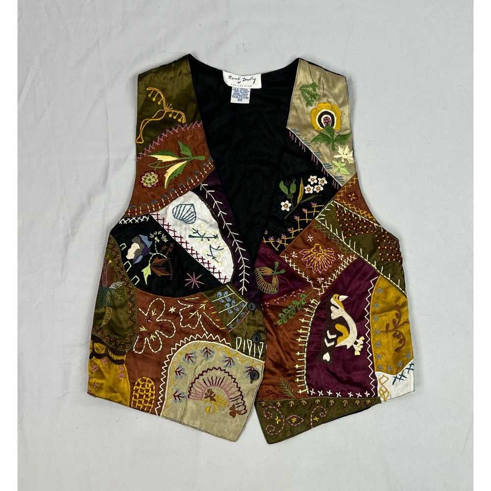 Vintage Rene Derhy bohemian style 80s womens vest… - image 5