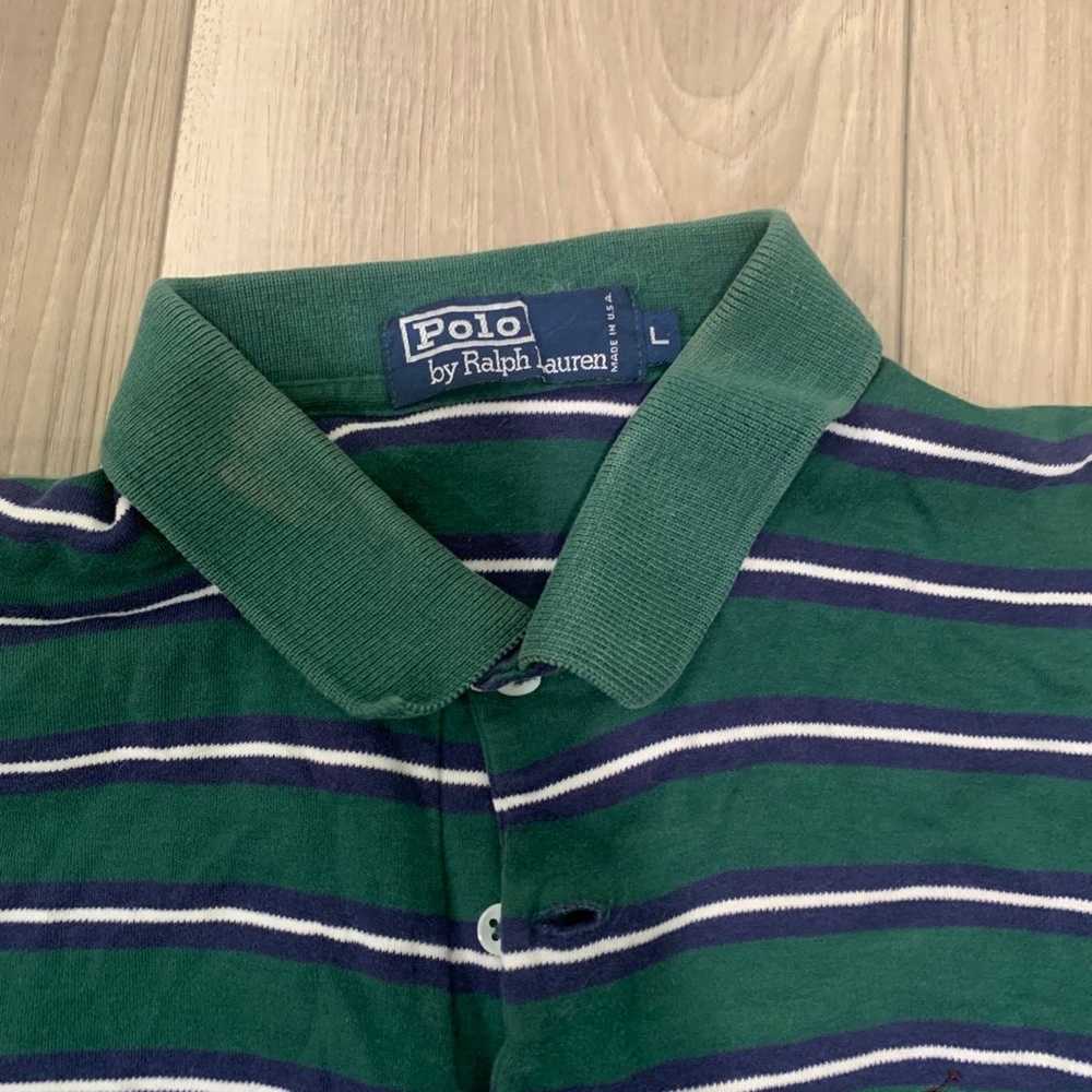 Polo by Ralph Lauren 90’s Vintage Striped Pique L… - image 2