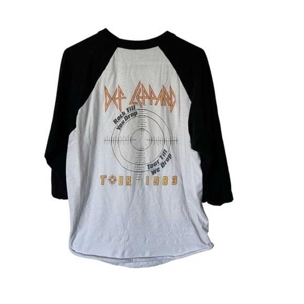 Vintage Reprint Def Leppard Band Tee1983 Tour Pyr… - image 2