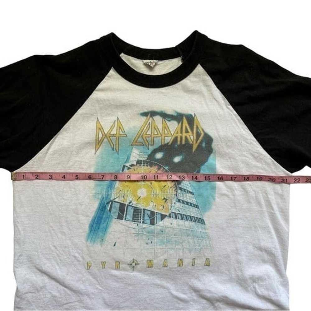 Vintage Reprint Def Leppard Band Tee1983 Tour Pyr… - image 7