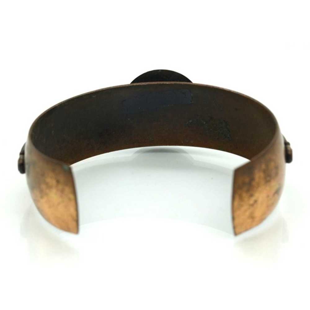 GENUINE SIGNED COPPER cuff bracelet w/burnt coppe… - image 6