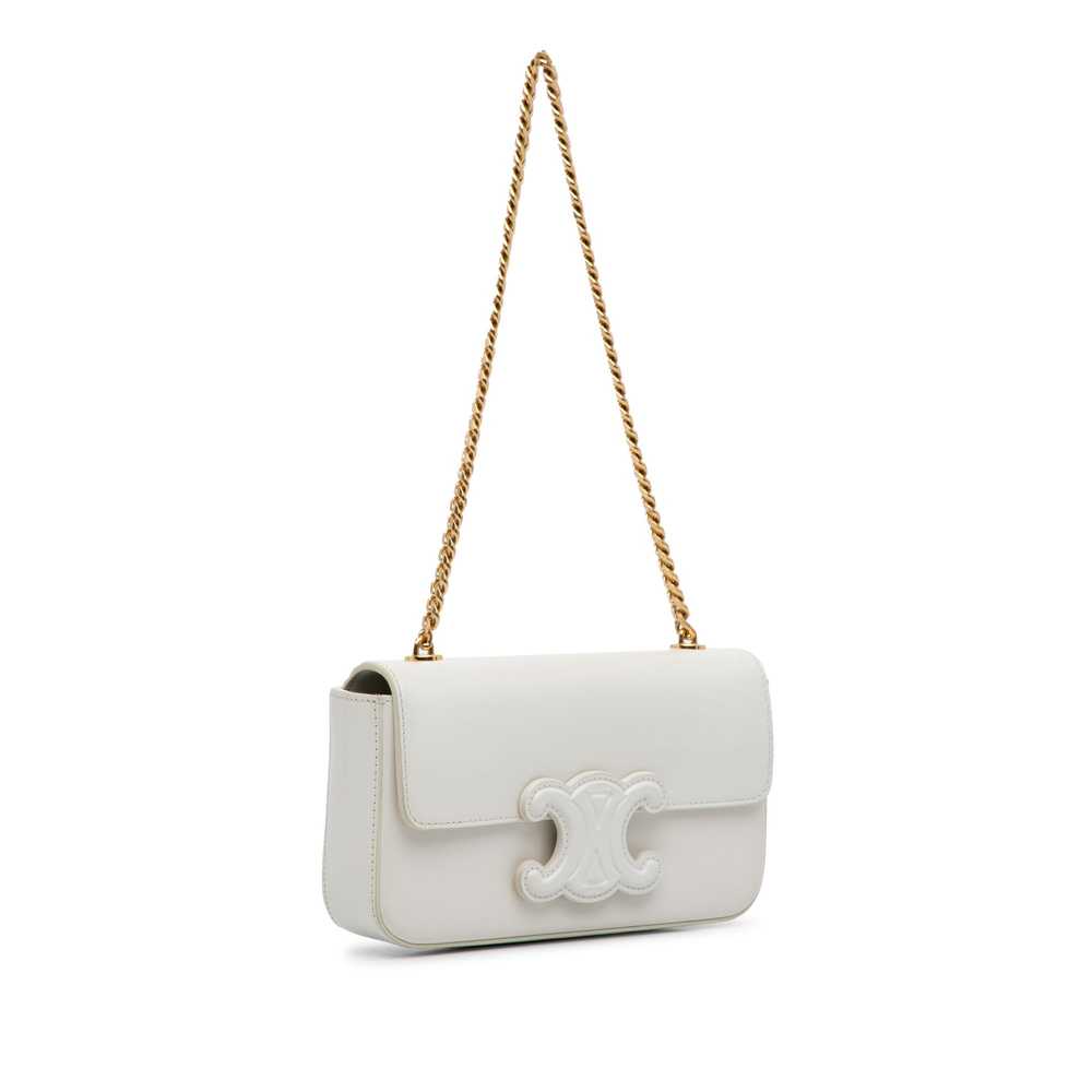 Product Details Celine White Cuir Triomphe Chain … - image 2