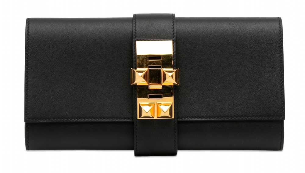 Product Details Hermes Medor Clutch Bag in Black … - image 1