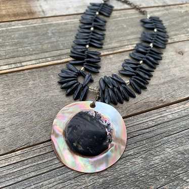 Abalone Necklace | Shell Necklace with Coastal Vi… - image 1