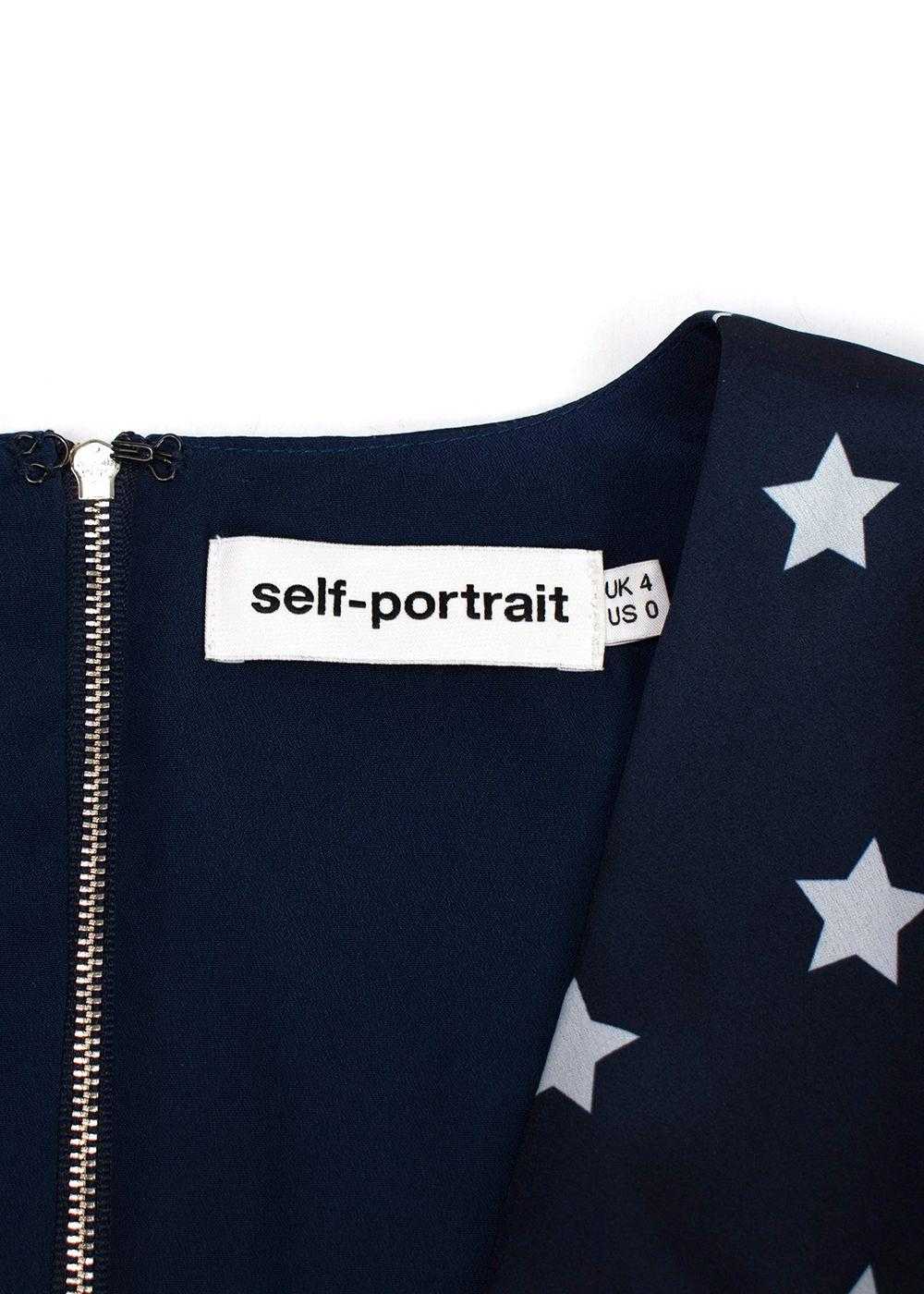 Managed by hewi Self Portrait Navy Star Print Ruf… - image 9