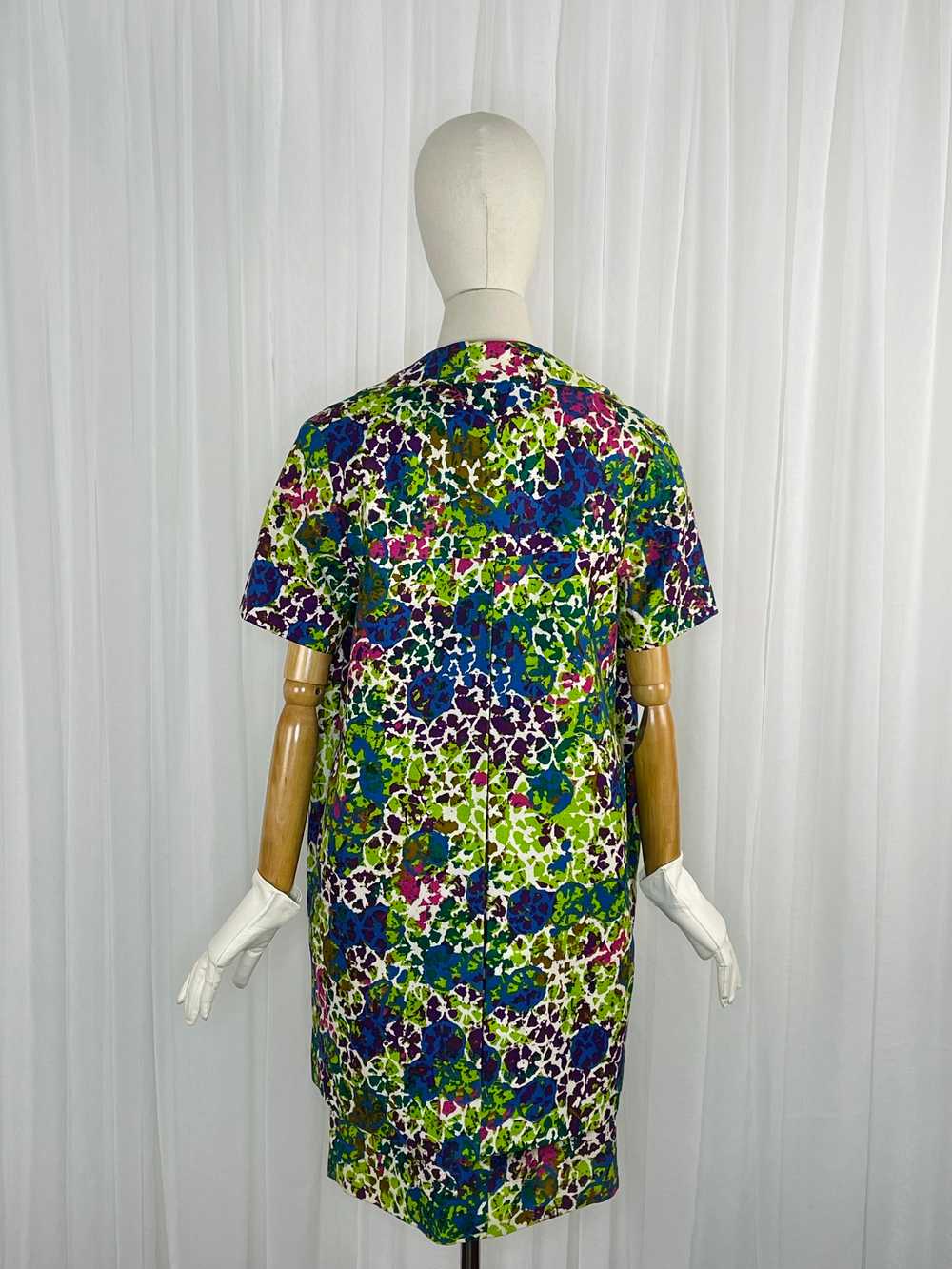 1960s abstract floral linen two piece ensemble by… - image 7