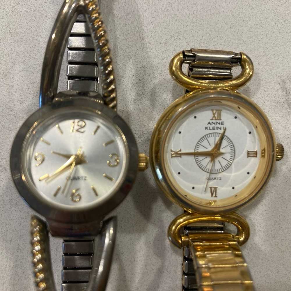 Vintage Pair of Stretch Gold Watches - image 2