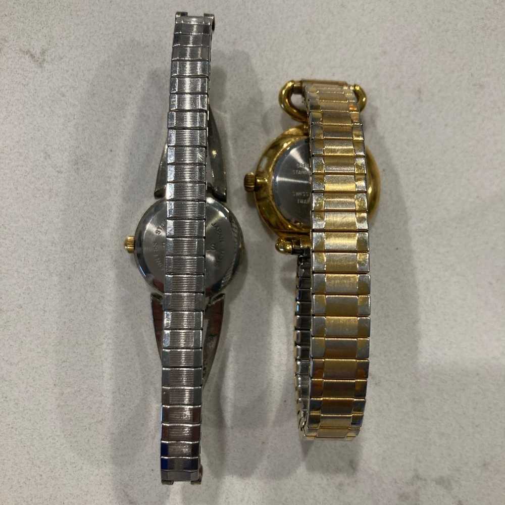 Vintage Pair of Stretch Gold Watches - image 3