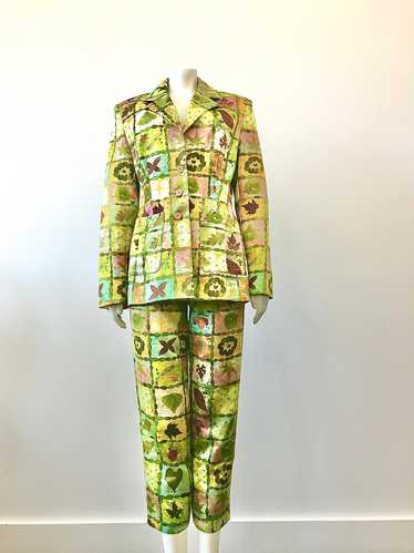 1990's Nature Print Suit by Todd Oldham Times 7