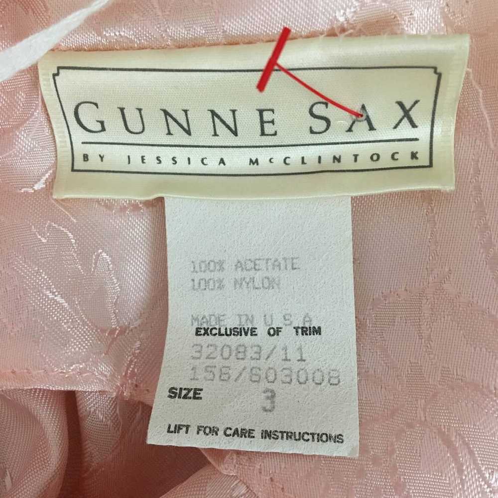 Gunne Sax Jessica McClintock Size 3 Peach Dress Z… - image 9