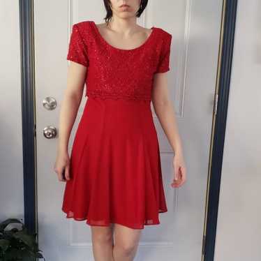 90s Red Party Dress