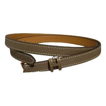 Hermès H leather belt - image 1