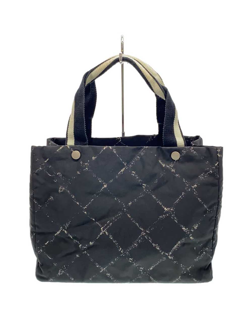 Used Chanel Travel Line/Tote Bag/Nylon/Black Bag - image 1