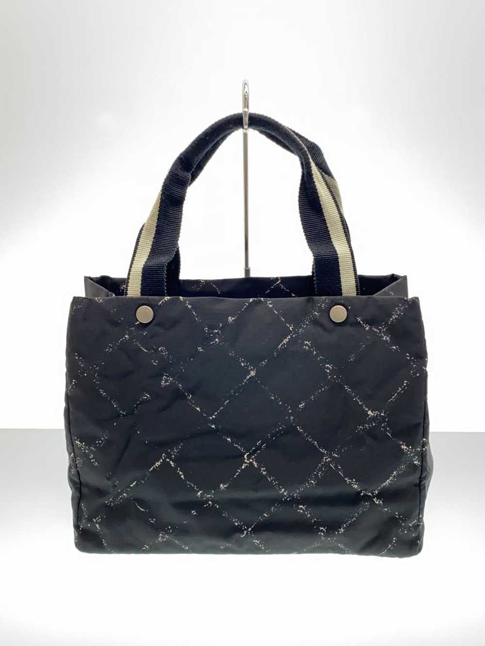 Used Chanel Travel Line/Tote Bag/Nylon/Black Bag - image 3