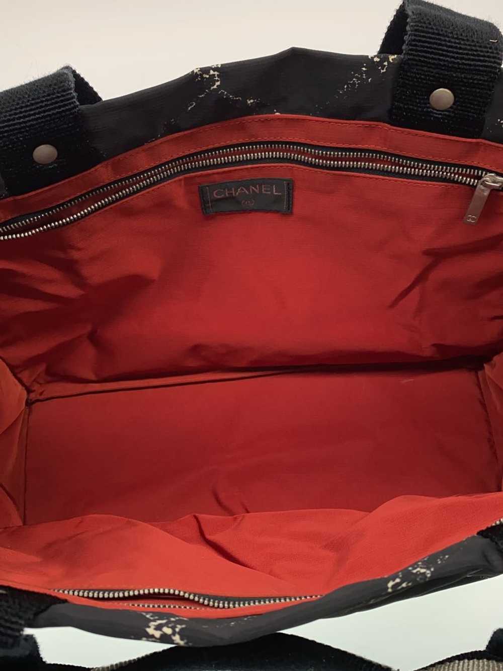 Used Chanel Travel Line/Tote Bag/Nylon/Black Bag - image 6