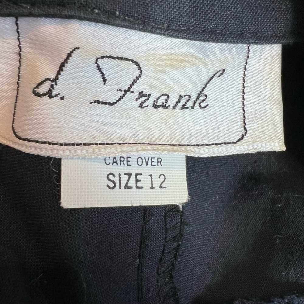 D Frank 1980s cotton button front midi dress size… - image 7