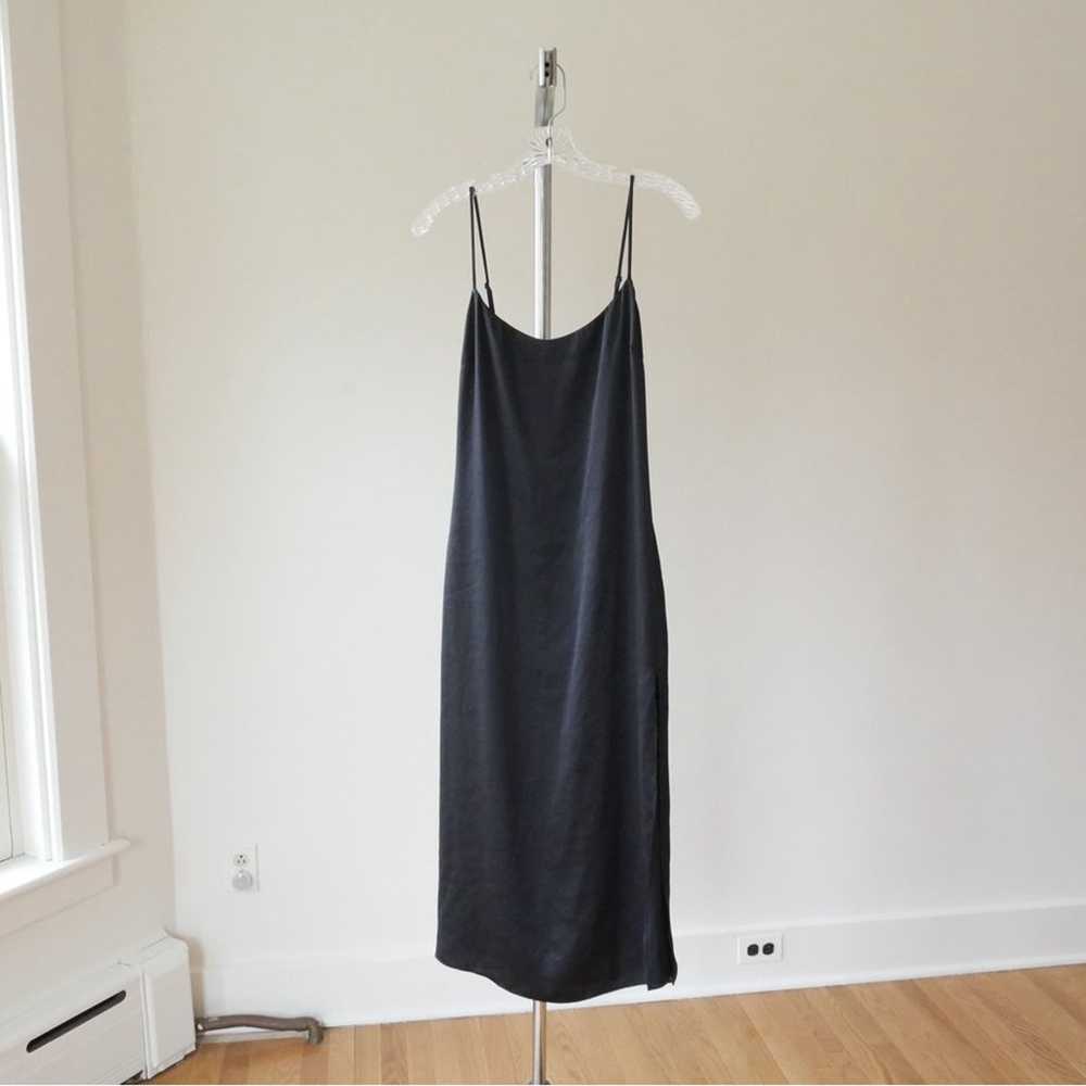 Aritzia Wilfred | black satin slip dress 10 - image 10