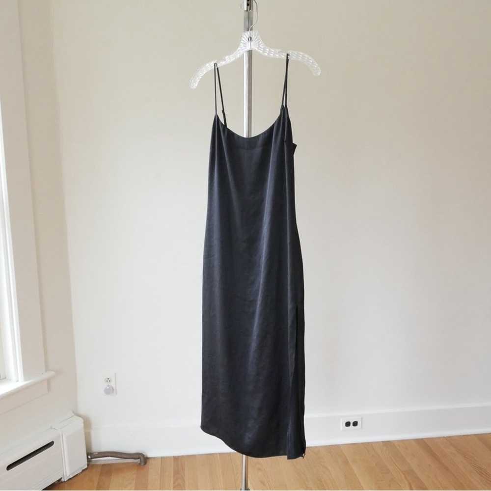 Aritzia Wilfred | black satin slip dress 10 - image 11
