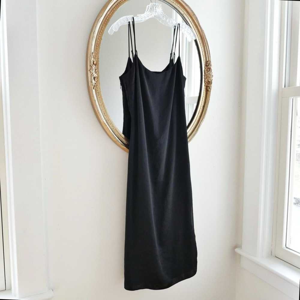 Aritzia Wilfred | black satin slip dress 10 - image 3