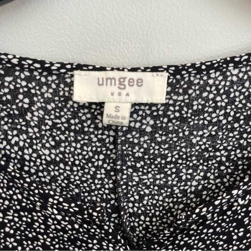 Umgee Dress Womens Small Black & White Floral pri… - image 3