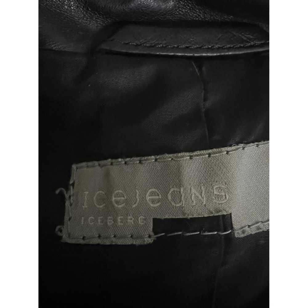 Iceberg Leather biker jacket - image 6