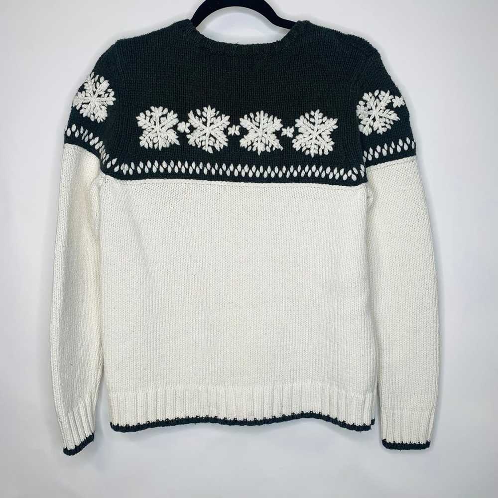 Eddie Bauer  Sweater Snowflake Embroidered Sz Med… - image 2