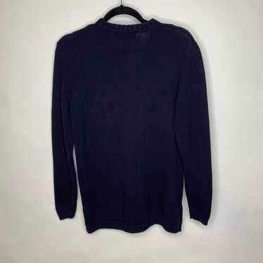 Casual Corner Blue Heavy Cotton Sweater V Neck Sz… - image 1