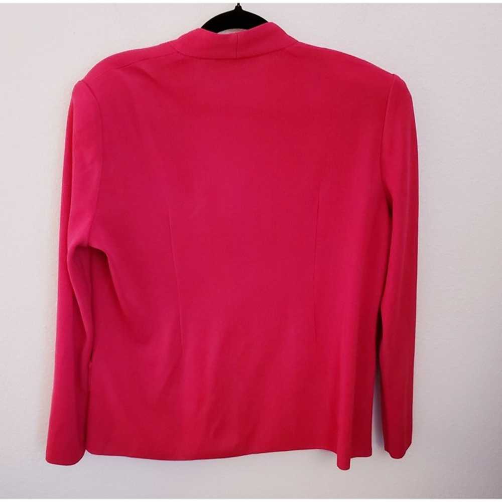 Misook Bright Pink Vintage Cardigan Jacket w/ Ove… - image 4