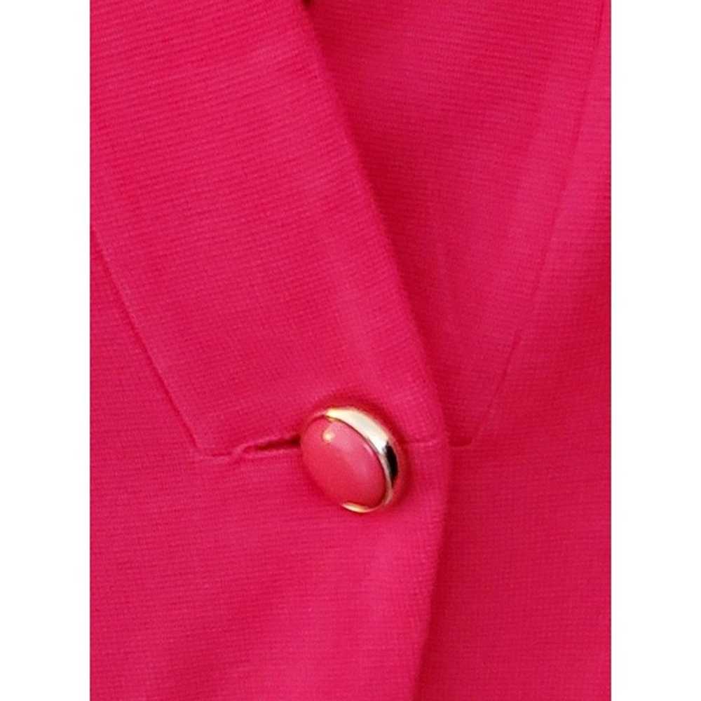 Misook Bright Pink Vintage Cardigan Jacket w/ Ove… - image 7