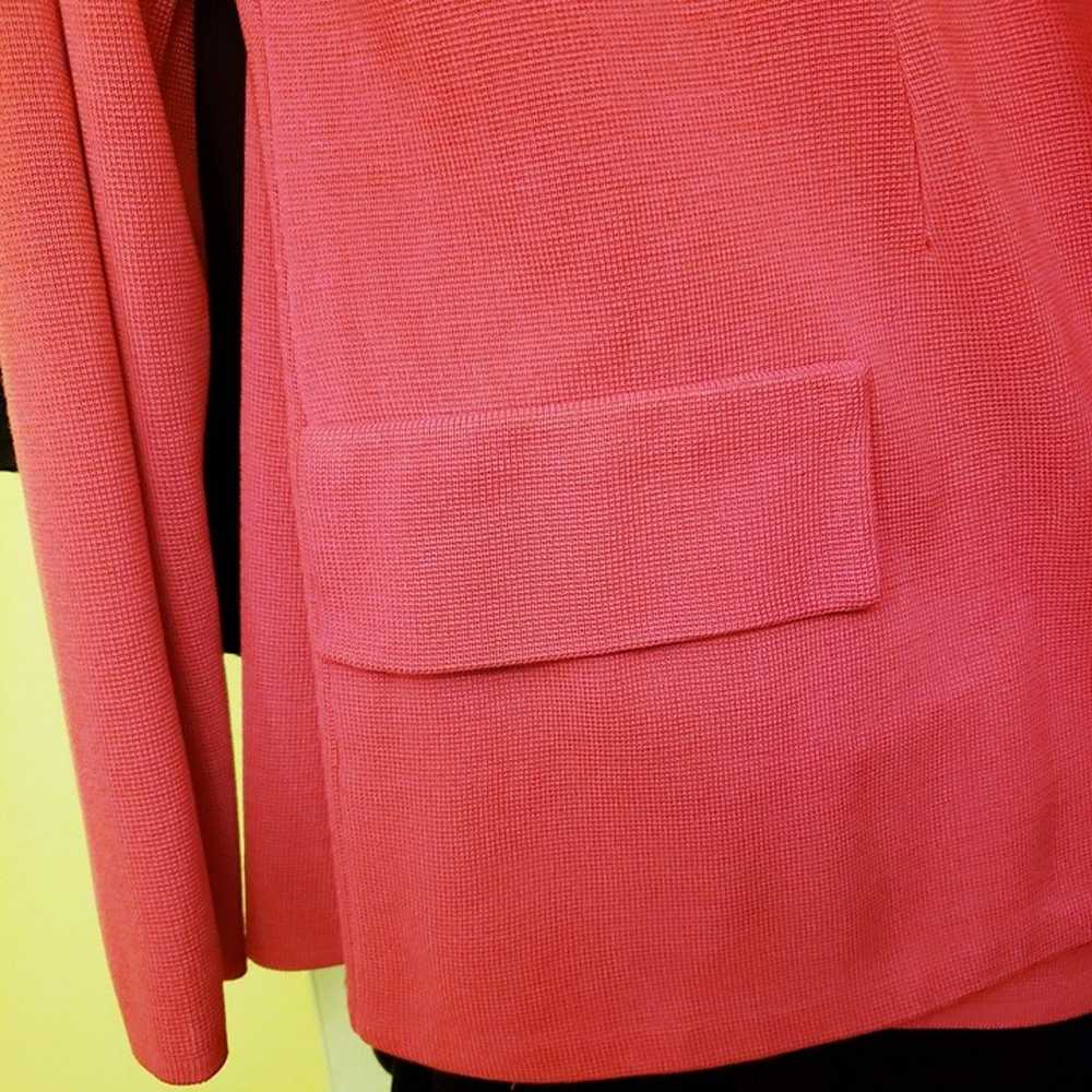 Misook Bright Pink Vintage Cardigan Jacket w/ Ove… - image 8