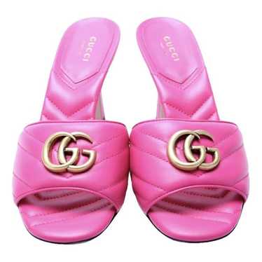 Gucci Double G leather sandal - image 1