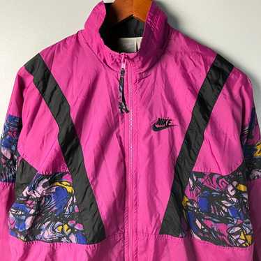 Vintage 1990s Nike Gray Tag Purple Windbreaker