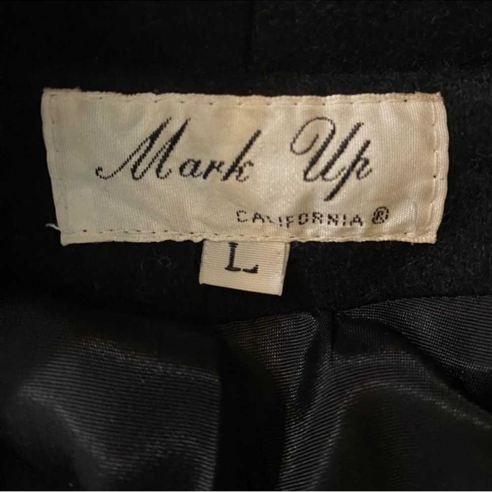 Vintage Mark Up Made in USA Red & Black Wool Blen… - image 6