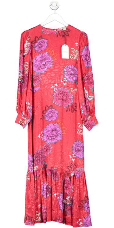 Monsoon Red Esme Floral Tea Dress UK 12 - image 1