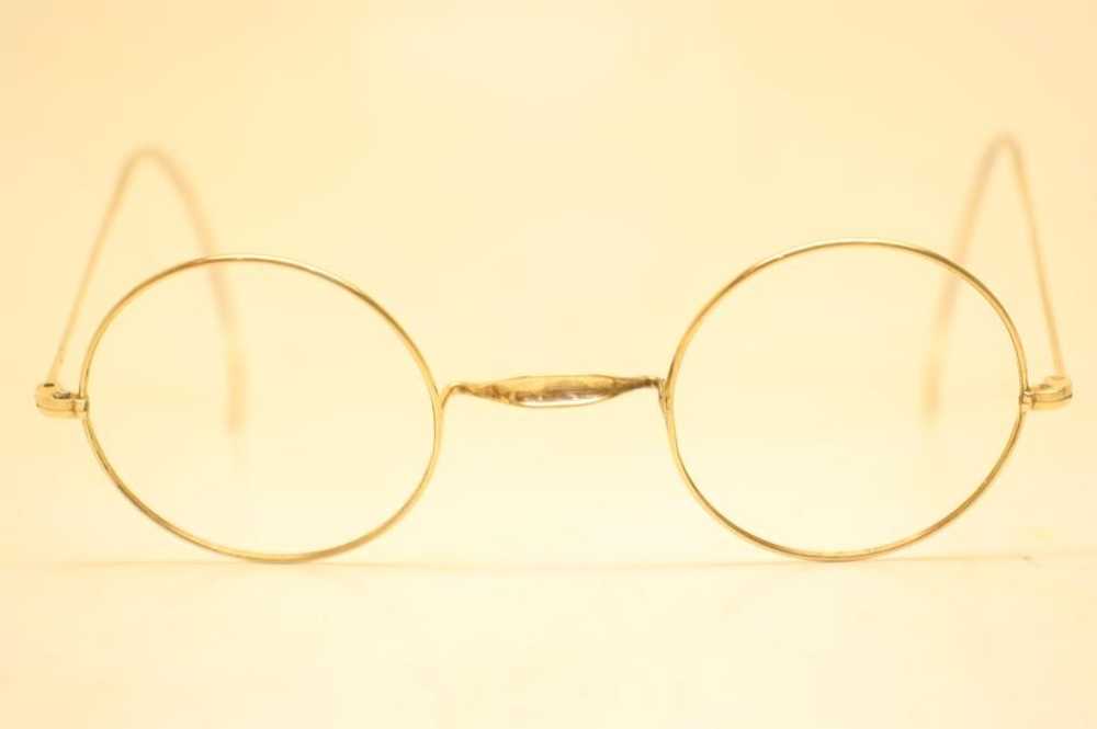 Antique Round Windsor Eyeglasses 38mm Vintage Fra… - image 1